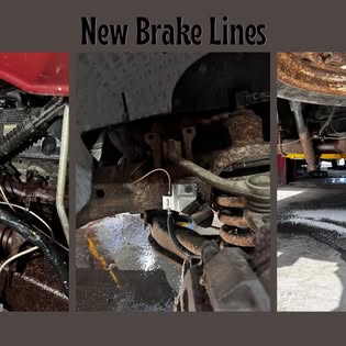 Freshly replaced new brake lines installed at Ambler Service & Repair